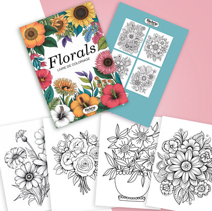 Pack 4 Livres de coloriage + 24 couleurs