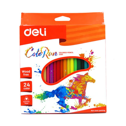 24 Crayons de couleurs ''Deli''