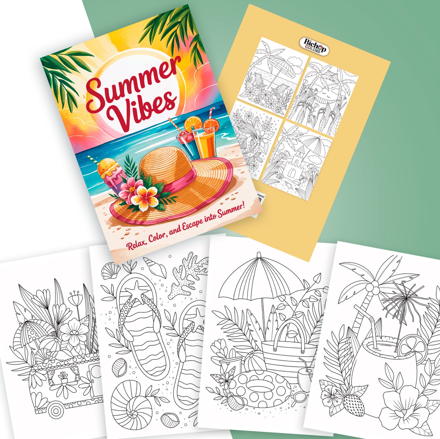Pack 4 Livres de coloriage + 24 couleurs